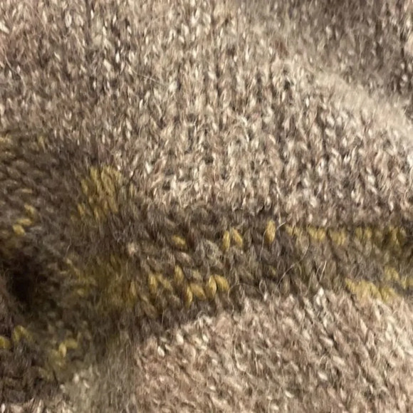 A Gianetti Open Front Cardigan Sweater Acrylic Wool Alpaca Brown Tones - Picture 9 of 9